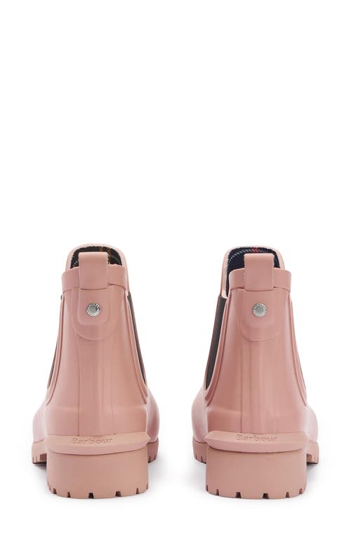 Shop Barbour Wilton Chelsea Rain Boot In Pink Rust