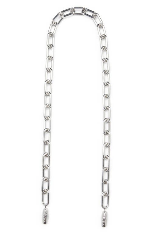 ossa Oval Link Chain Shoulder Strap in Rhodium at Nordstrom