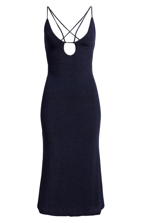 MISHA Veronika Cutout Body-Con Dress in Nightshade Blue