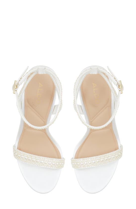 Shop Aldo Perlea Ankle Strap Sandal In White