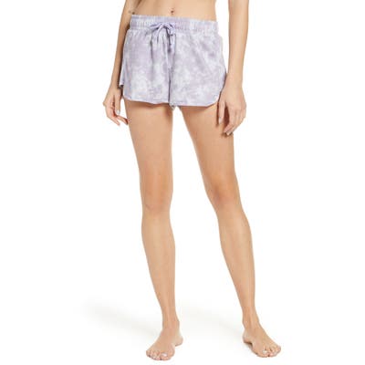 Onzie Divine French Terry Lounge Shorts, Purple