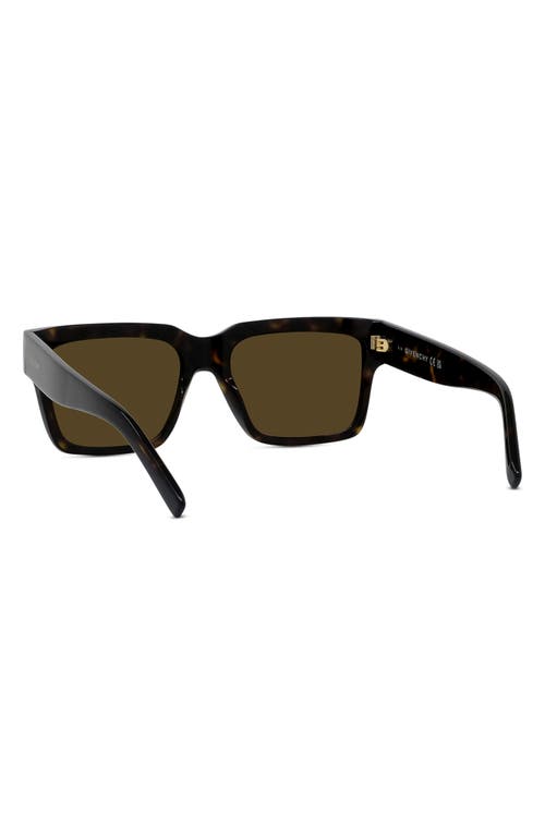 Shop Givenchy Gv Day Square Sunglasses In Dark Havana/roviex