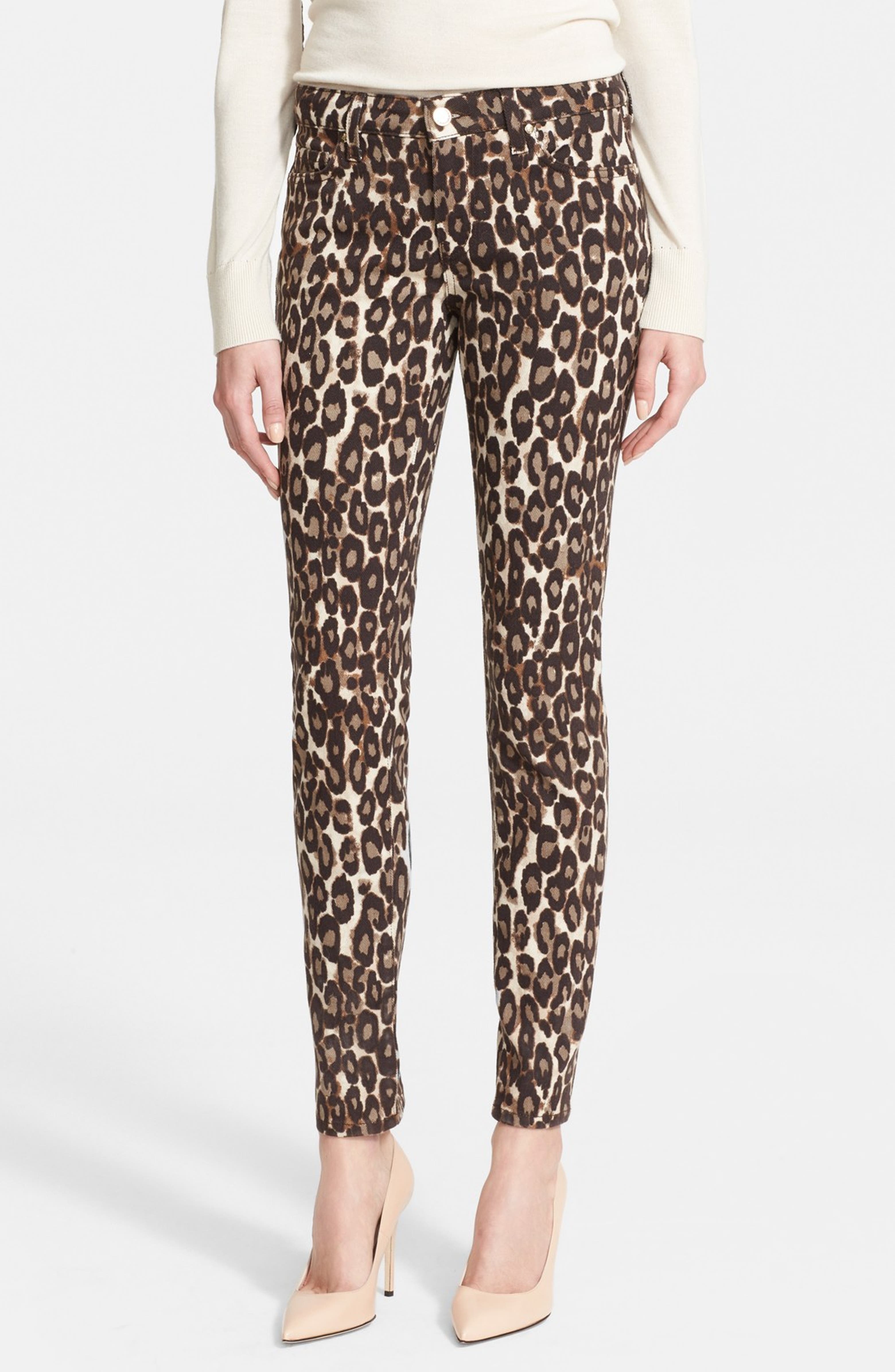 kate spade new york 'broome street' leopard print jeans | Nordstrom