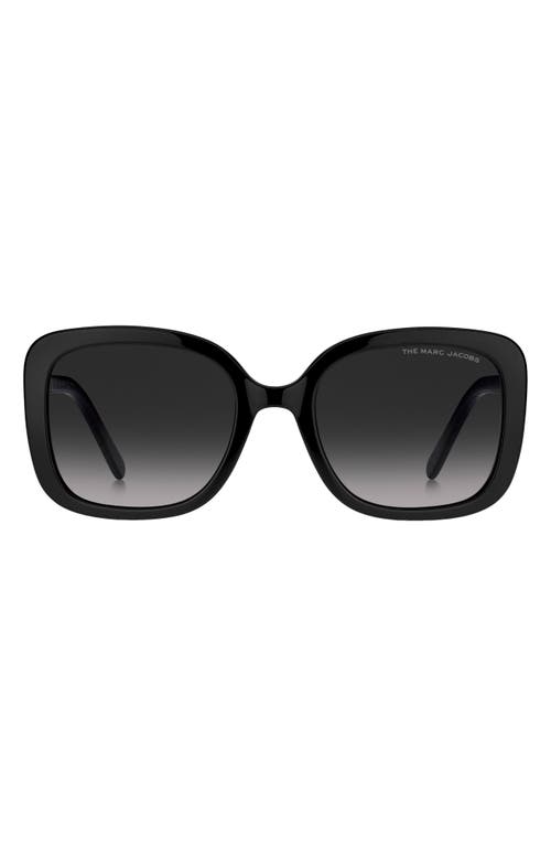 Marc Jacobs 54mm Gradient Square Sunglasses In Black
