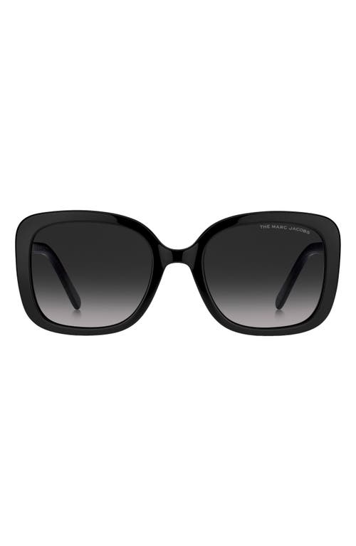 Marc Jacobs 54mm Gradient Square Sunglasses In Black/grey Shaded