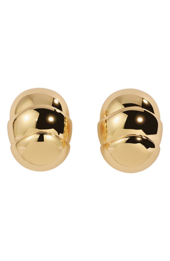 Shop Lili Claspe Shield Stud Earrings In Gold