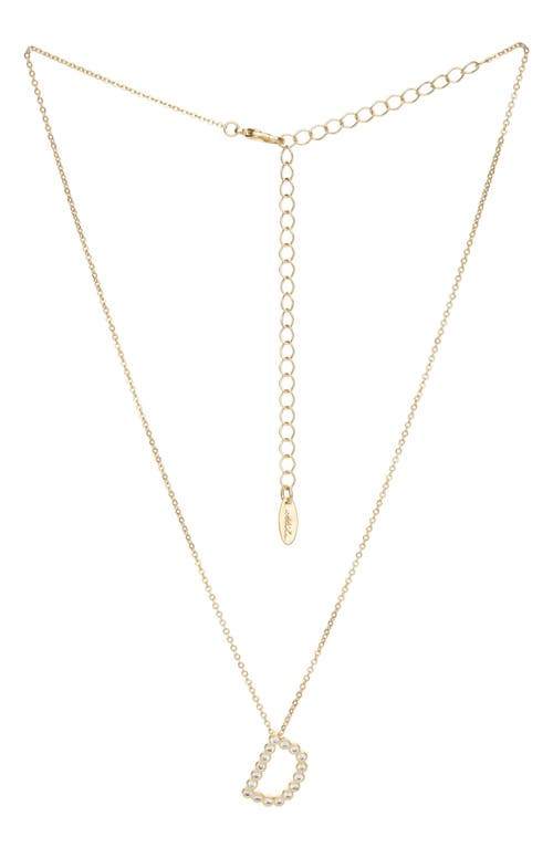 Ettika Crystal Initial Pendant Necklace in Gold- D at Nordstrom