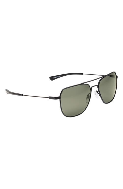 Shop Electric Rodeo 55mm Polarized Aviator Sunglasses In Matte Black/grey Polar