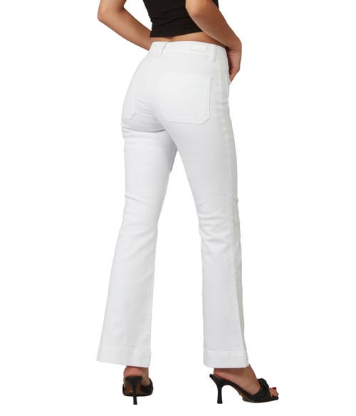 Lola Jeans Billie-wht High Rise Bootcut Jeans In White