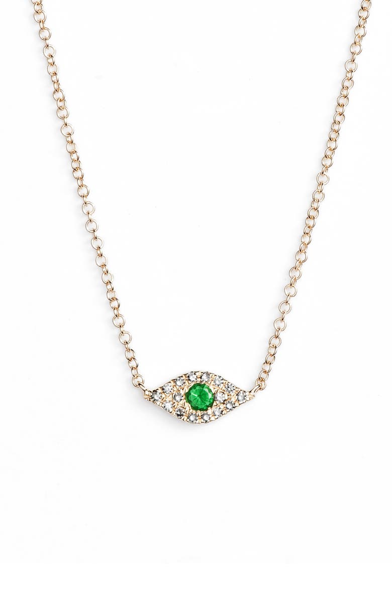 Evil Eye Diamond Sapphire Pendant Necklace - Gold Diamond Evil Eye Pendant Evil Eye Diamond Sapphire Pendant Necklace - Gold Diamond Evil Eye Pendant