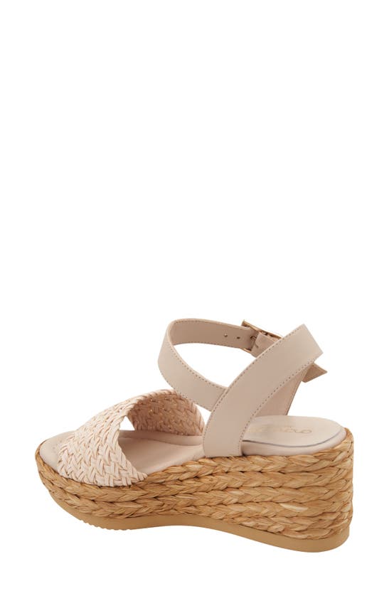 Shop Andre Assous Carissa Ankle Strap Espadrille Platform Wedge Sandal In Ivory