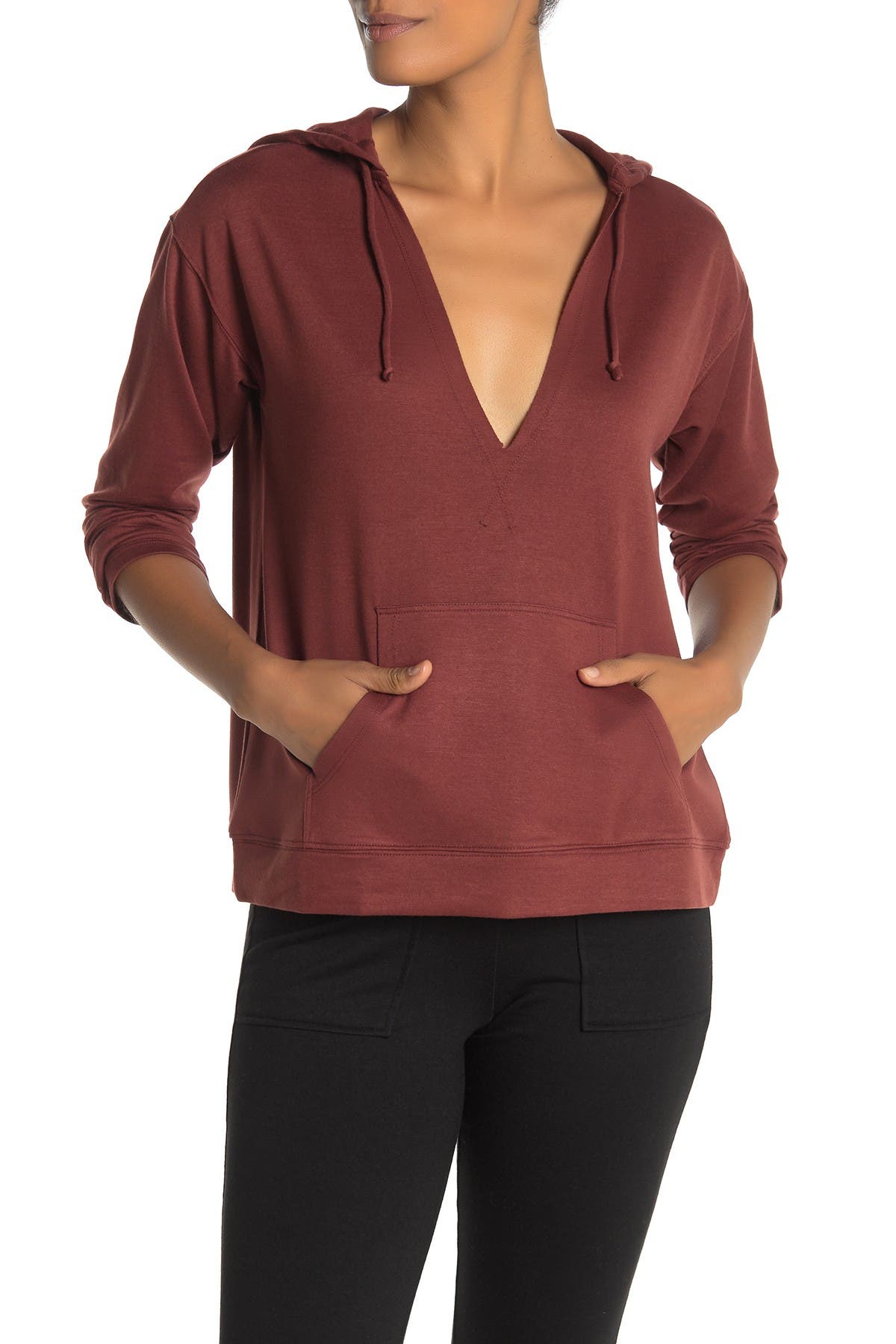 deep v hoodie