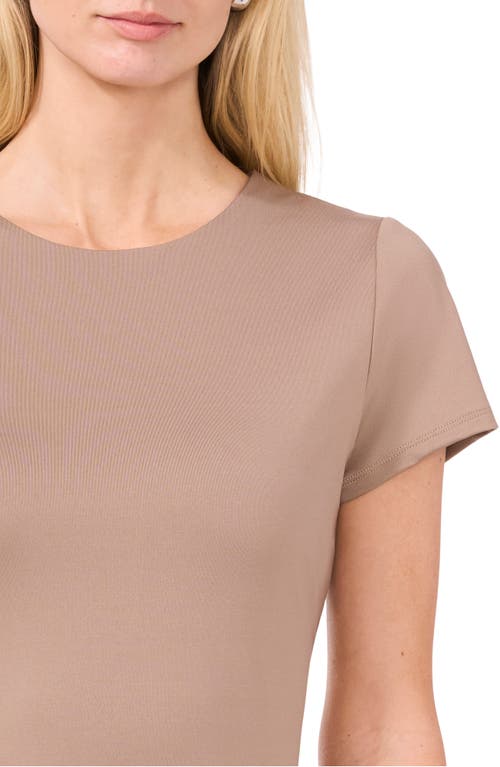 Shop Halogenr Halogen(r) Essential Compression T-shirt In Warm Ash Beige