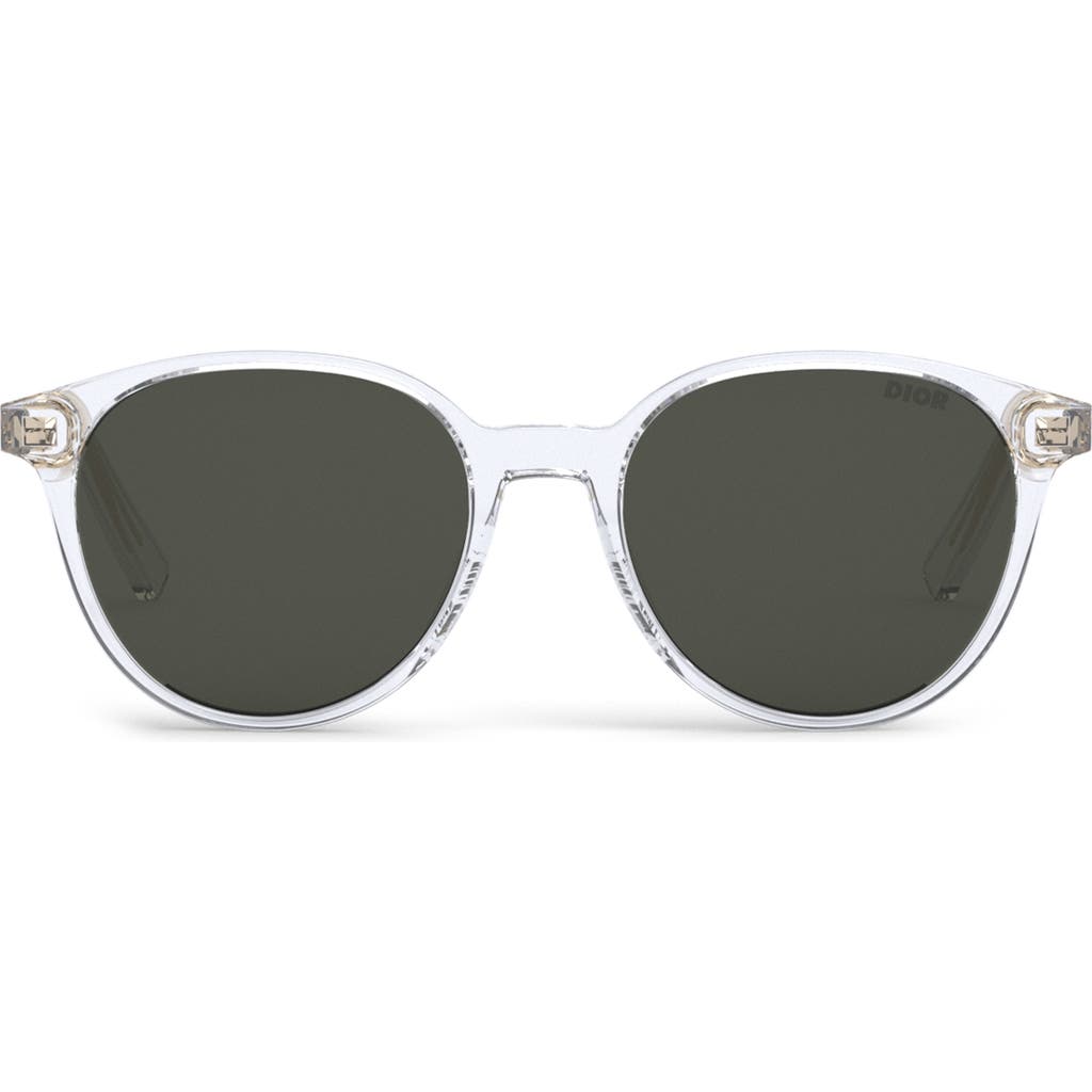 Dior In R1i 53mm Round Sunglasses In White