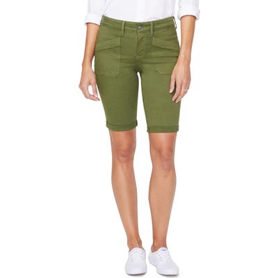Nydj Slant Pocket Utility Shorts, Green