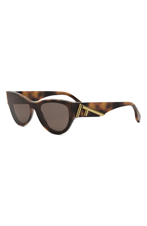 Shop Fendi ' First 53mm Cat Eye Sunglasses In Blonde Havana/brown