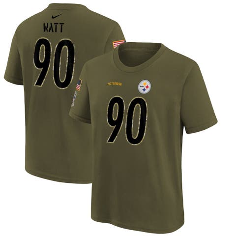 Outerstuff T.j. Watt Pittsburgh Steelers Youth Mainliner Player Name & Number T-Shirt – Black