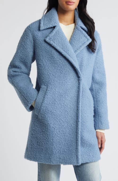 BCBG BCBG WALKER NOTCH LAPEL LONGLINE BOUCLÉ COAT 