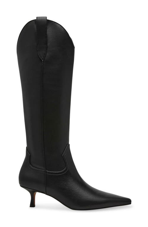 Steven New York Britt Western Pointed Toe Boot In Black