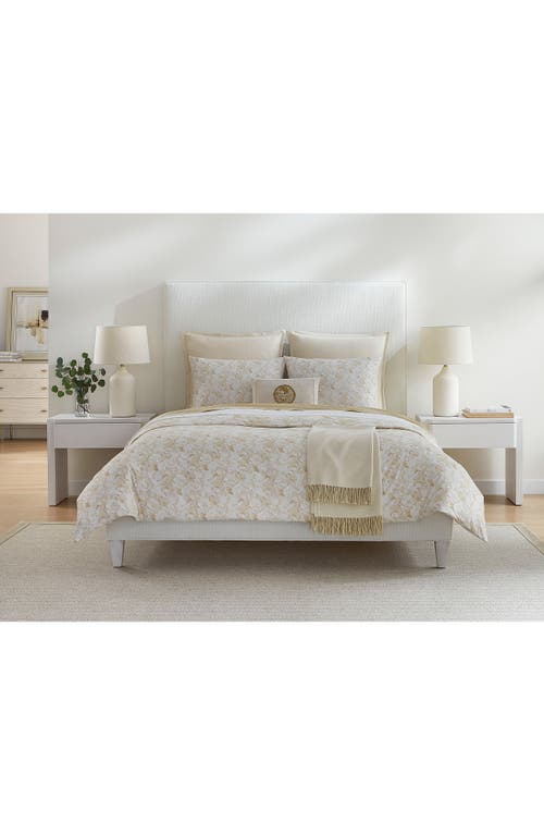 Shop Sferra Tropici Cotton Percale Duvet Cover In Sand