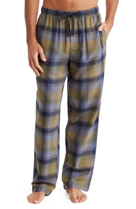 Flannel Plaid Print Pajama Pants
