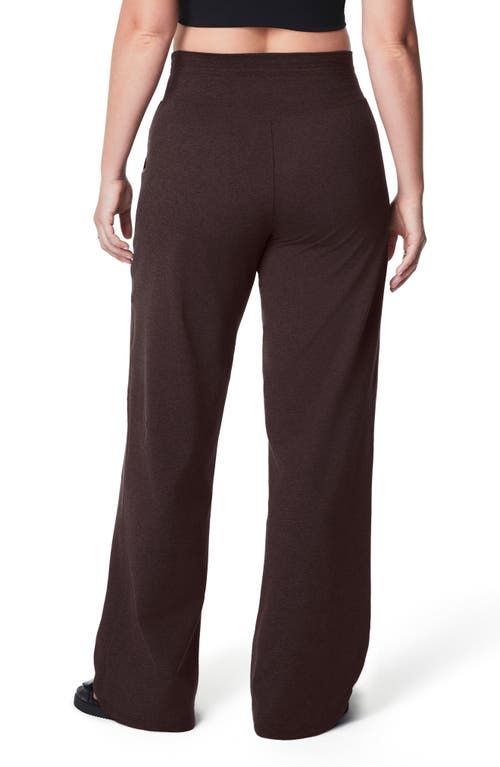 Shop Spanx ® Skysoft Wide Leg Pants In Truffle Brown Heather