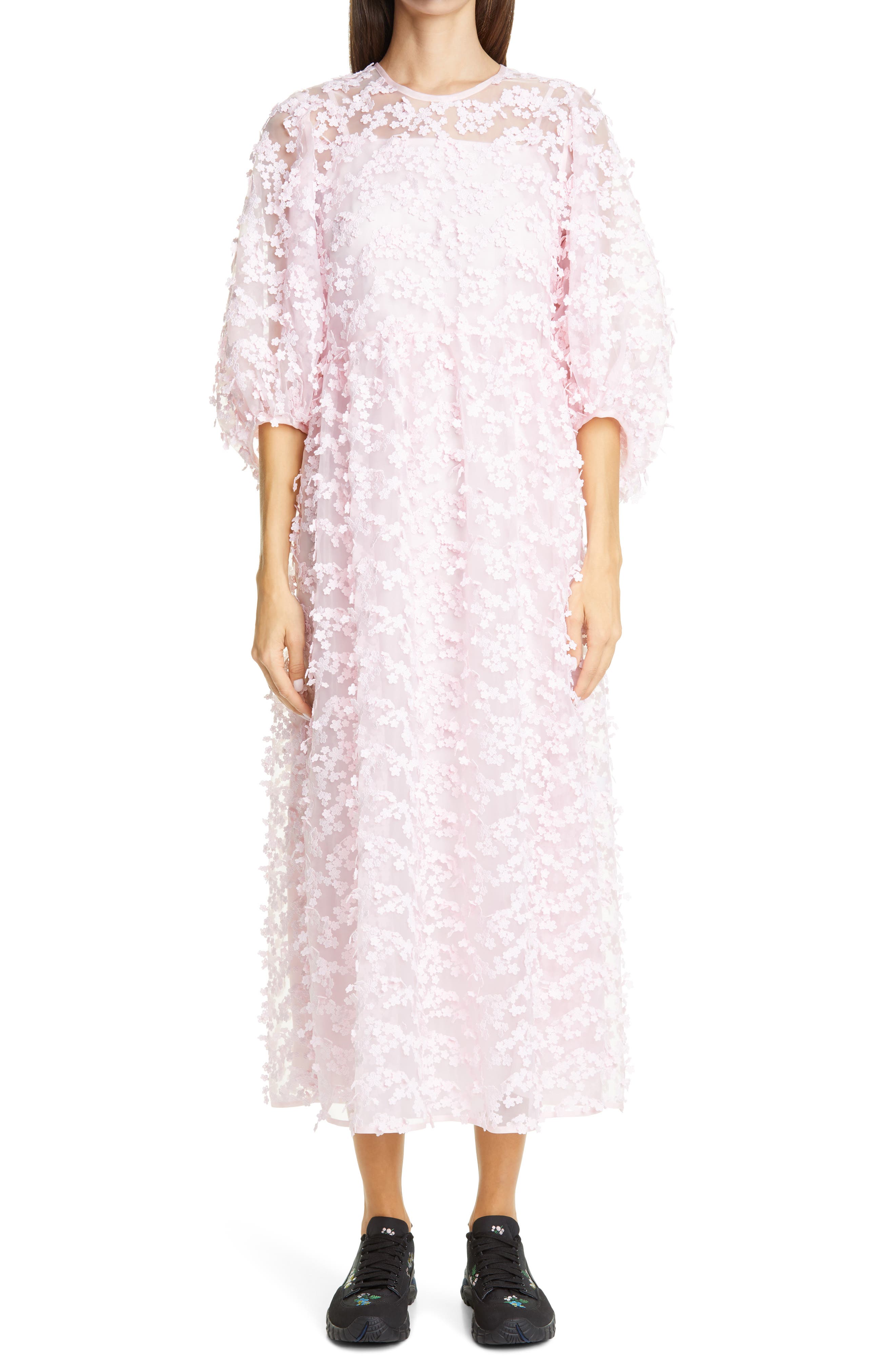 cecilie bahnsen pink babydoll dress