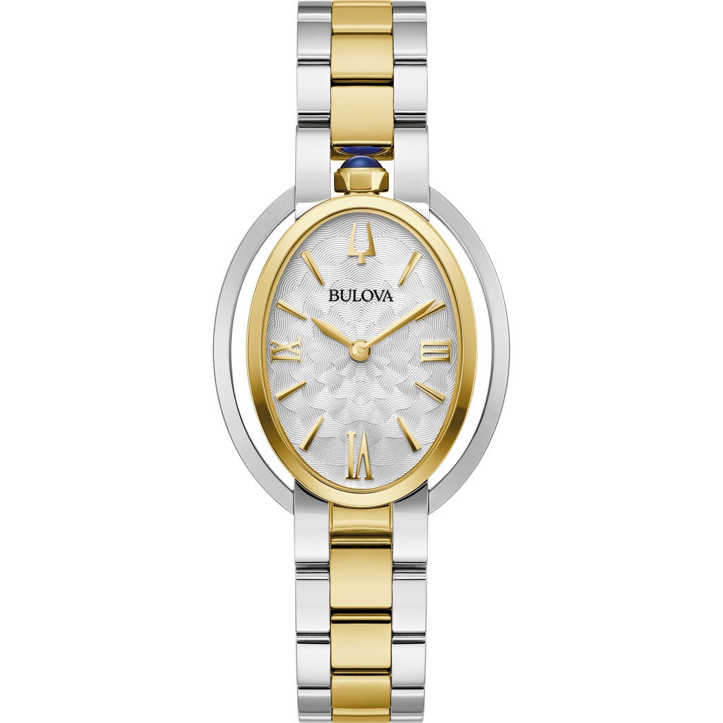 Bulova Women's Rubaiyat Two-tone Stainless Steel Bracelet Watch 29mm In Two-tone
