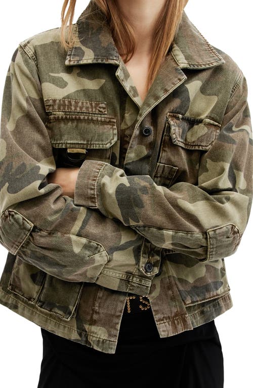 Shop Allsaints Elm Camouflage Jacket In Camo Green