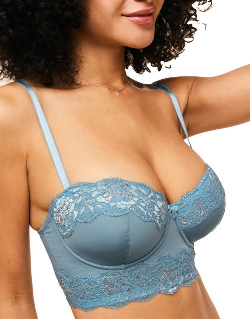 Adore Me Mavis Contour Balconette Bra In Floral Blue