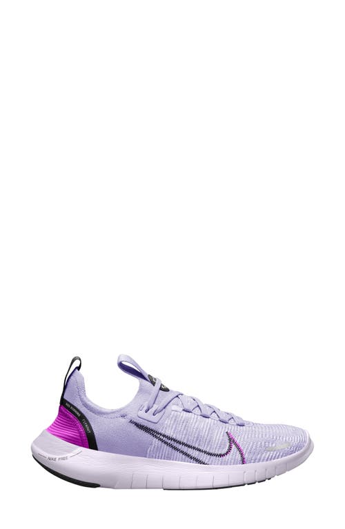 Nike Free Run Flyknit Next Nature Running Shoe In Lilac Bloom/black/grape