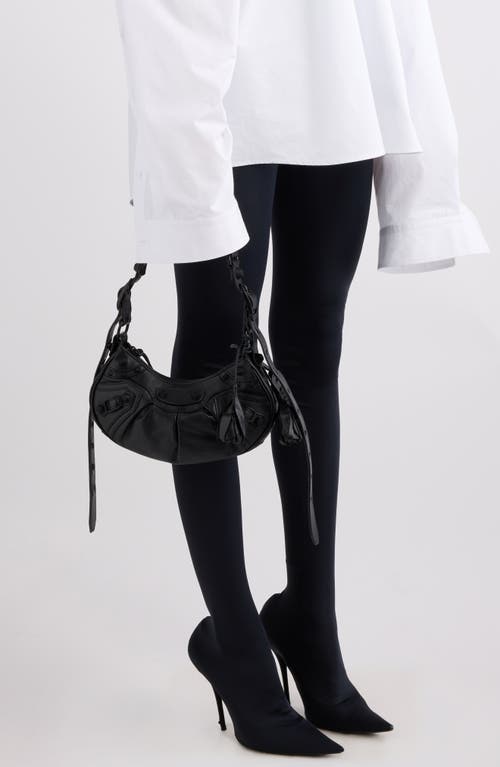 Balenciaga Extra Small Le Cagole Rose Leather Shoulder Bag In 1000 Black
