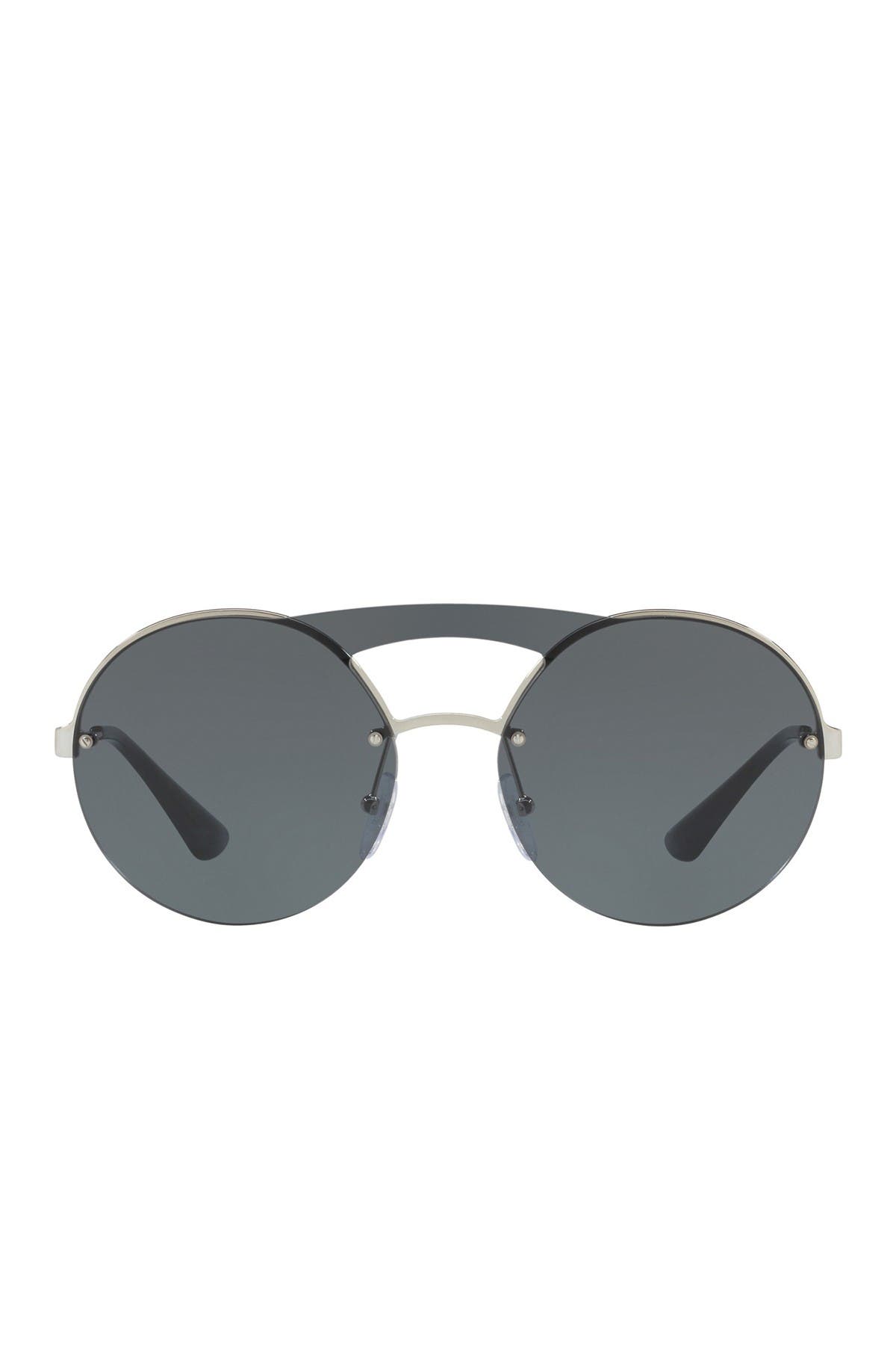 prada 36mm round sunglasses
