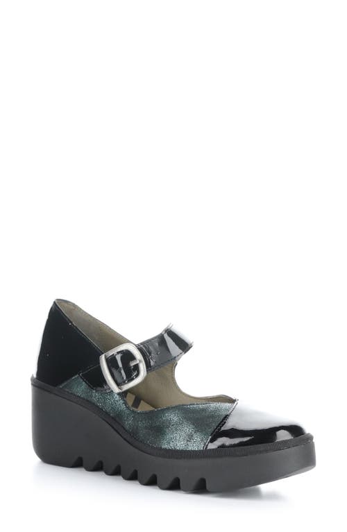 Baxe Mary Jane Pump in 004 Black/Green