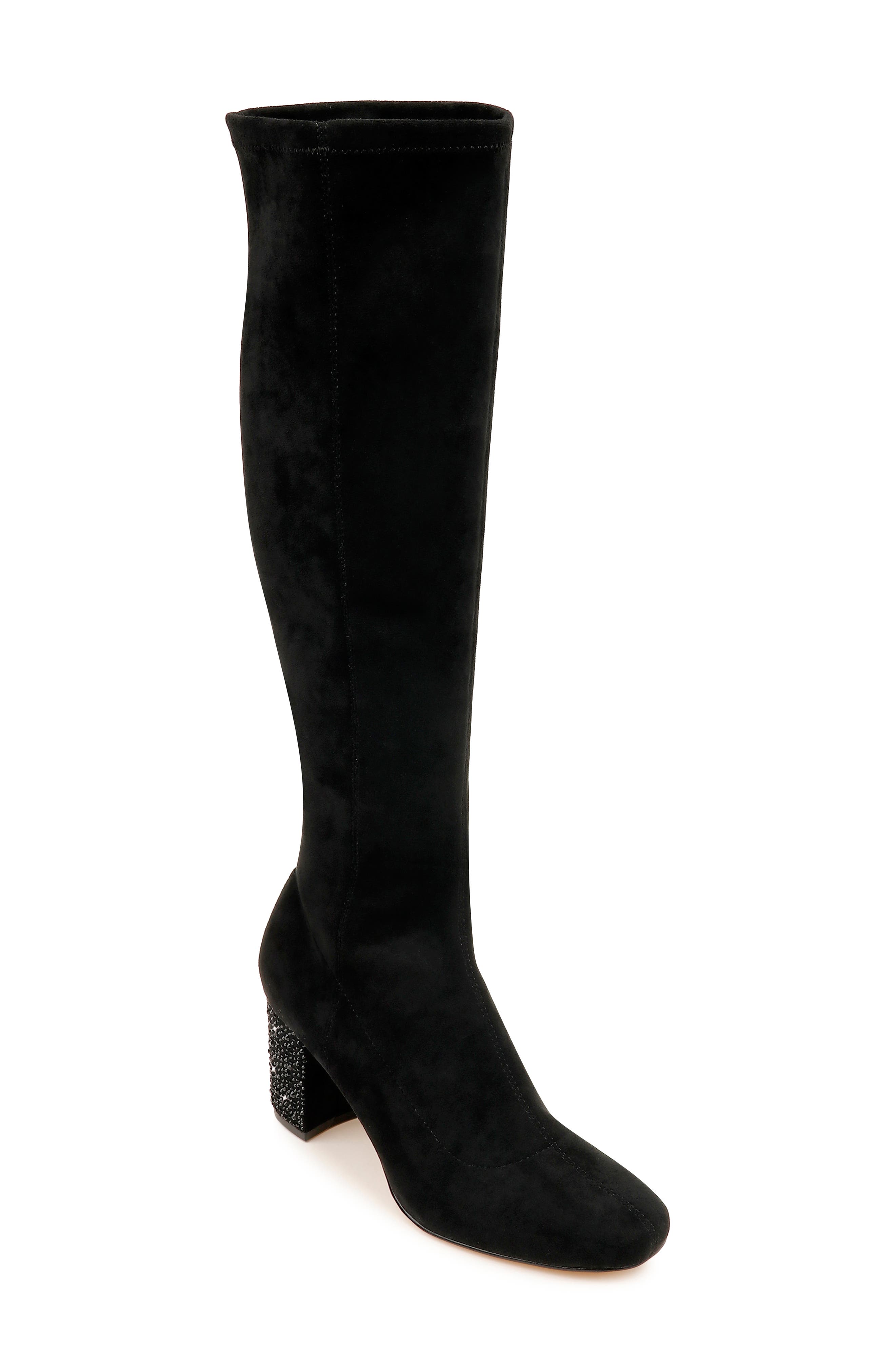 plain black knee high boots