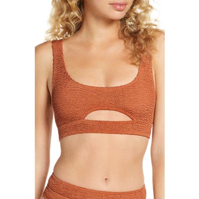 Bound By Bond-Eye The Sasha Bikini Top, Size One Size - Brown