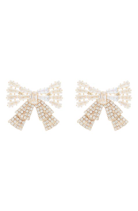 CZ Crystal Bow Earring