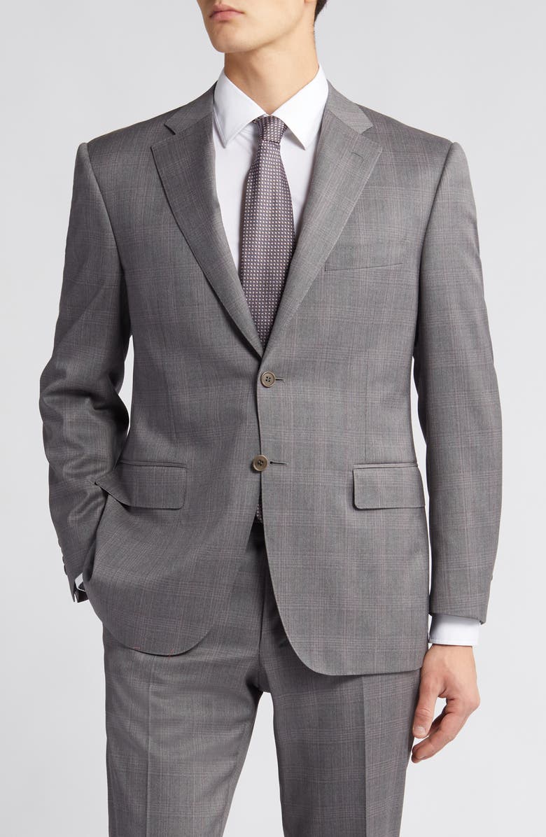 Canali Siena Regular Fit Plaid Wool Suit | Nordstrom