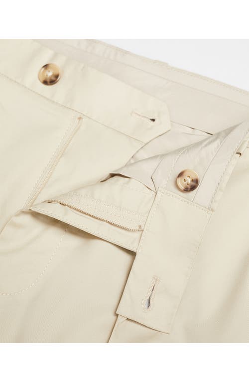 Shop Mango Pleated Slim Fit Dress Pants In Beige