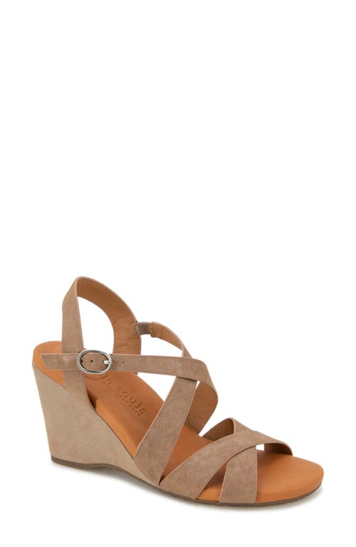 GENTLE SOULS BY KENNETH COLE Isla Strappy Wedge Sandal in Mushroom Nubuck at Nordstrom, Size 8.5