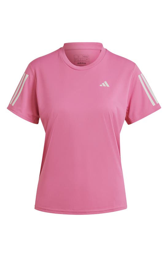 Adidas Originals Own The Run Tee In Preloved Fuchsia