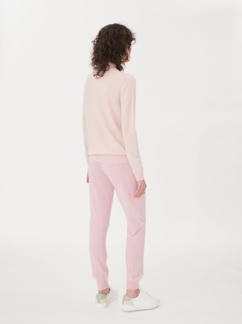 Shop Gobi Cashmere Full-zip Cashmere Cardigan In Rosewater