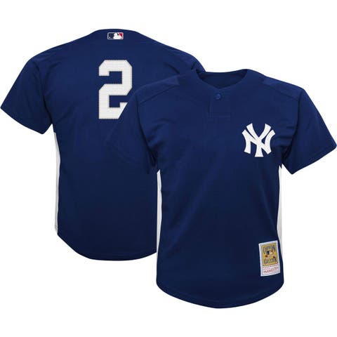 Men's Mitchell & Ness Light Blue New York Yankees Slub Long Sleeve T-Shirt