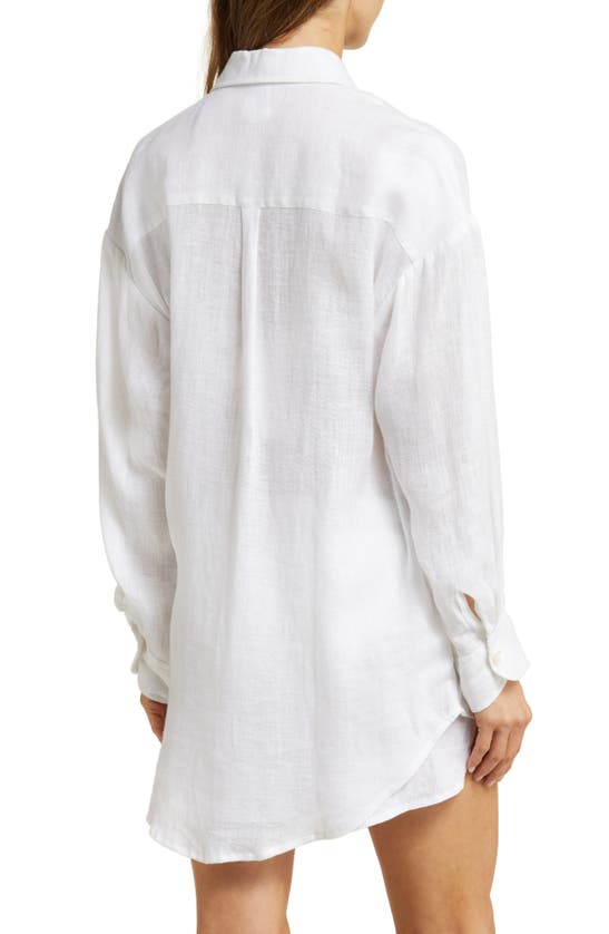 VITAMIN A VITAMIN A® PLAYA OVERSIZE LINEN COVER-UP SHIRT