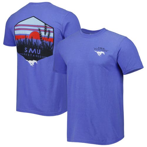 IMAGE ONE Men's Royal SMU Mustangs Landscape Shield T-Shirt
