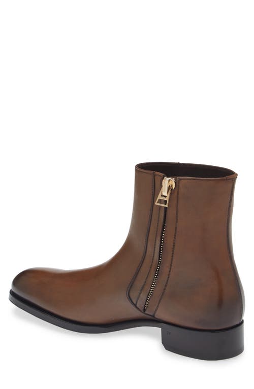 Shop Tom Ford Edgar Ankle Boot In 1y005 Bronze