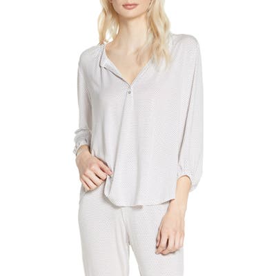 Eberjey Geo Dots Pajama Top, Blue