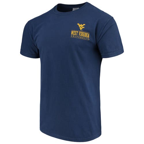 IMAGE ONE Men's Navy West Virginia Mountaineers Comfort Colors Campus Icon T-Shirt