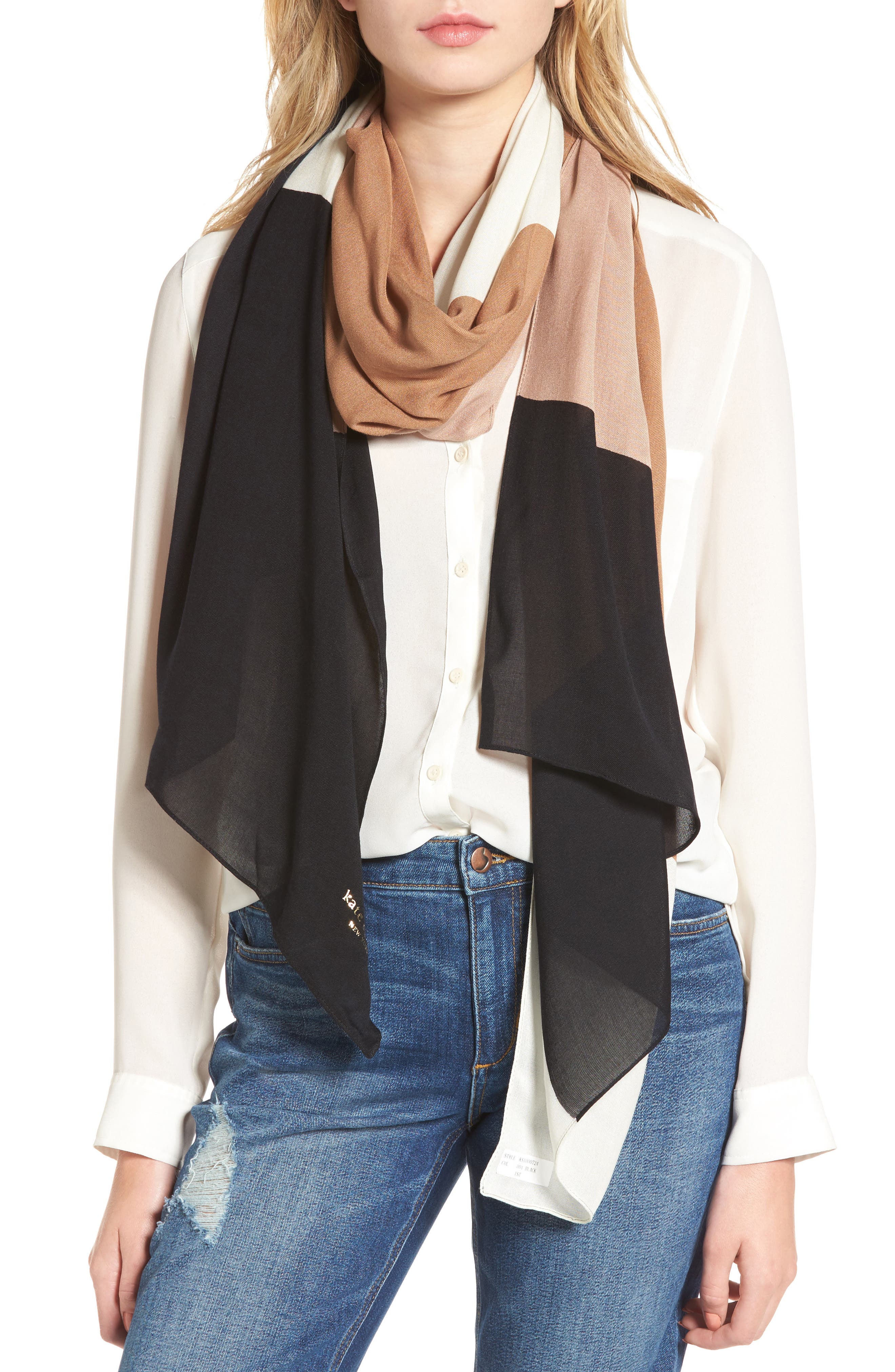 kate spade new york colorblock scarf Nordstrom