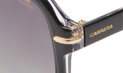 Shop Carrera Eyewear 55mm Square Polarized Sunglasses In Black Crystal/grey Sf Polar